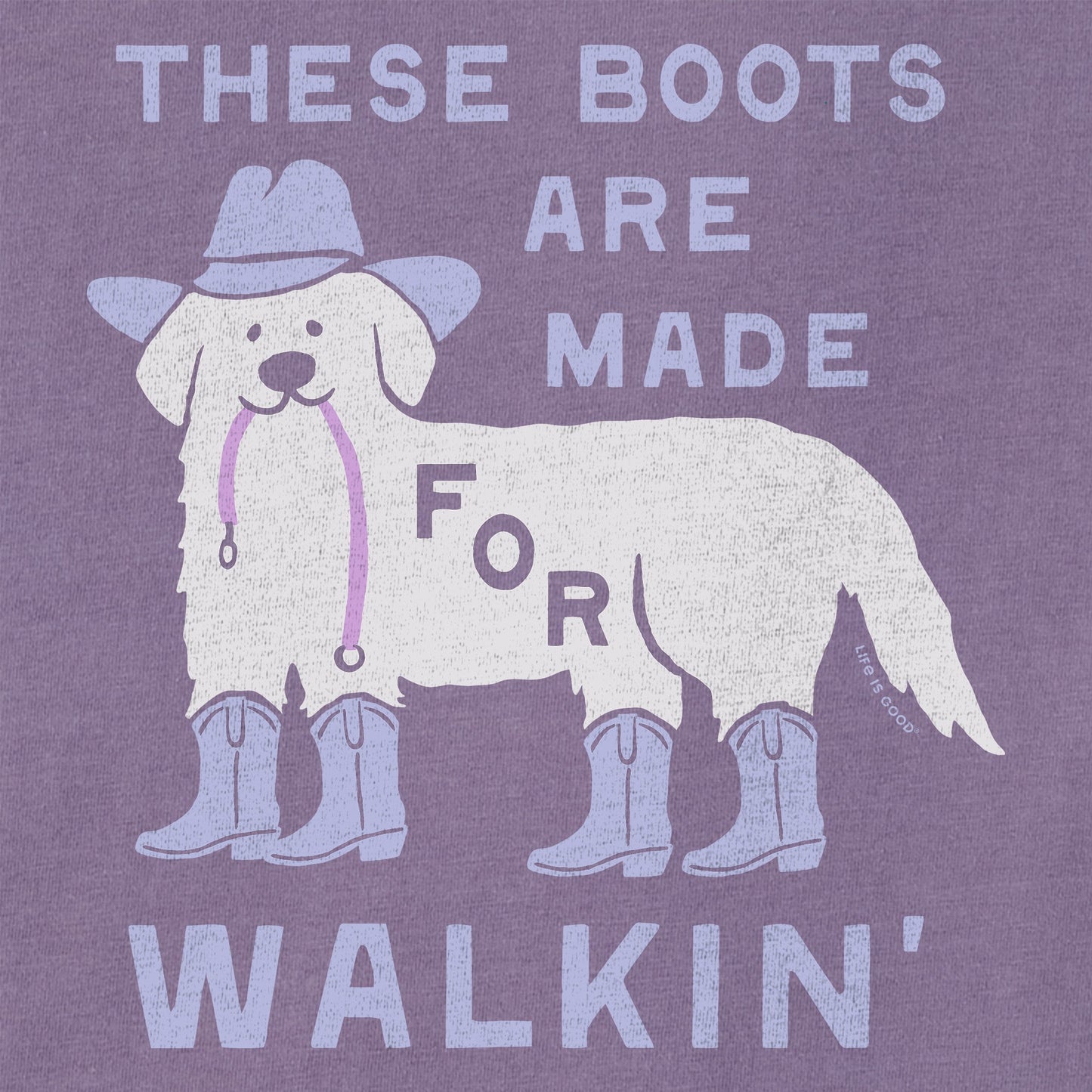 Women's These Boots are Made for Walkin Dog Short Sleeve Crusher Boxy Tee