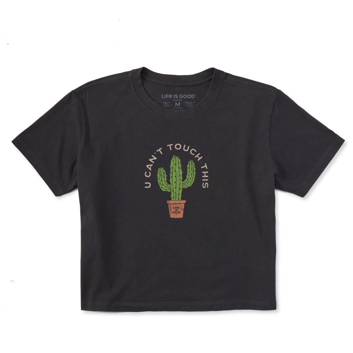 Women's U Can't Touch This Cactus Short Sleeve Crusher Boxy Tee