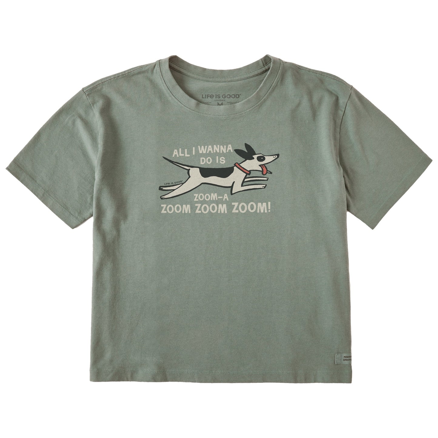 Women's Zoom Zoom Dog Short Sleeve Crusher Boxy Tee