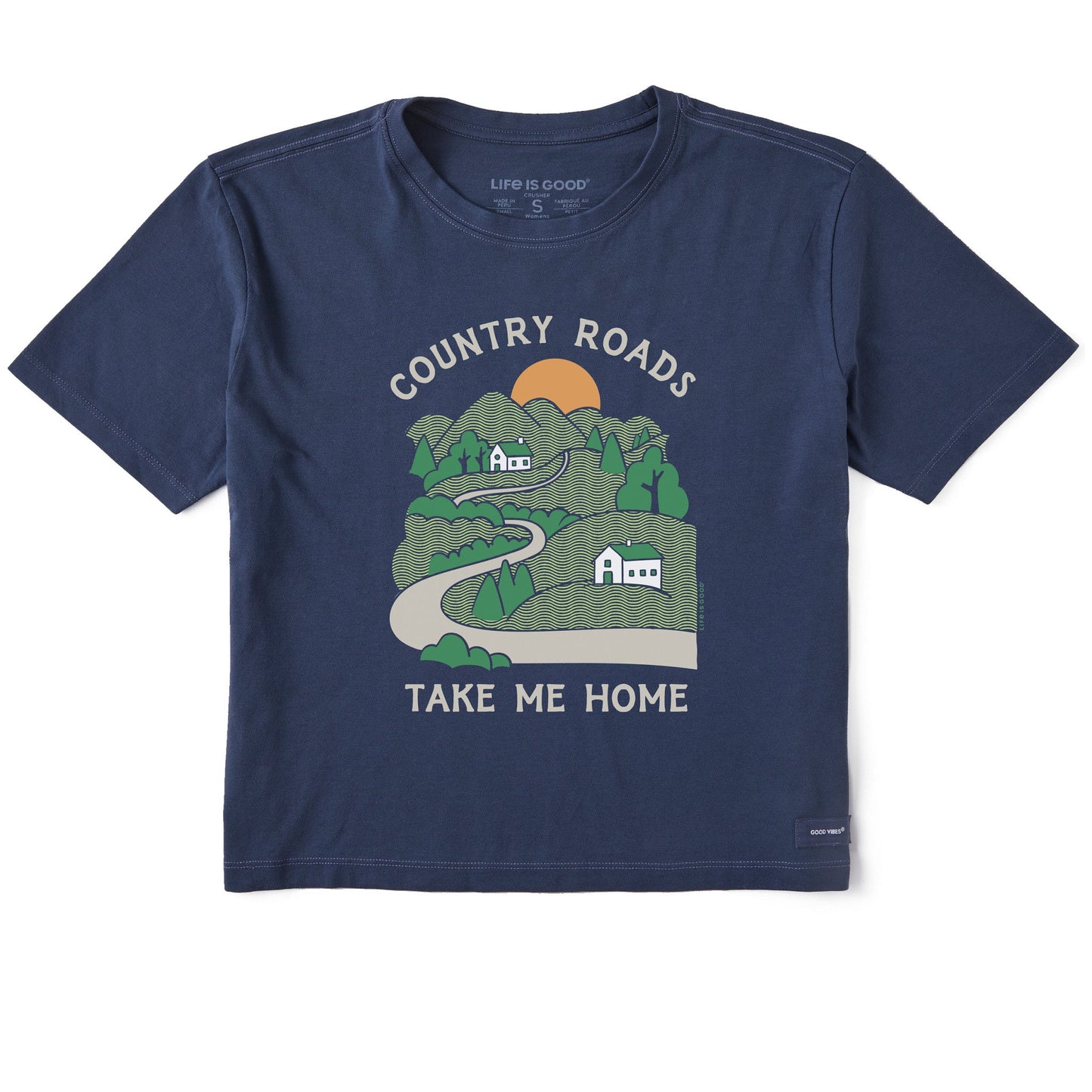 Women's Country Roads Take Me Home Short Sleeve Crusher Boxy Tee