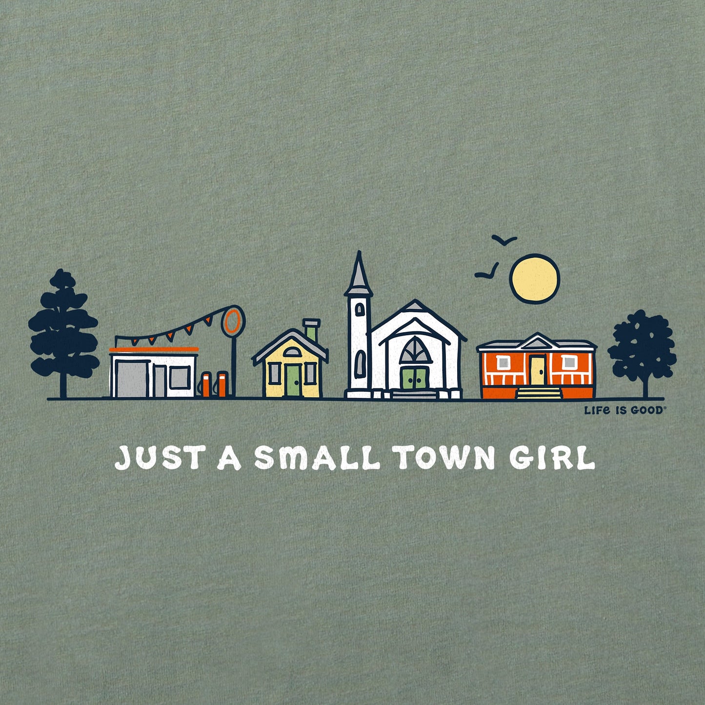Women's Small Town Girl Vista Short Sleeve Crusher Boxy Tee