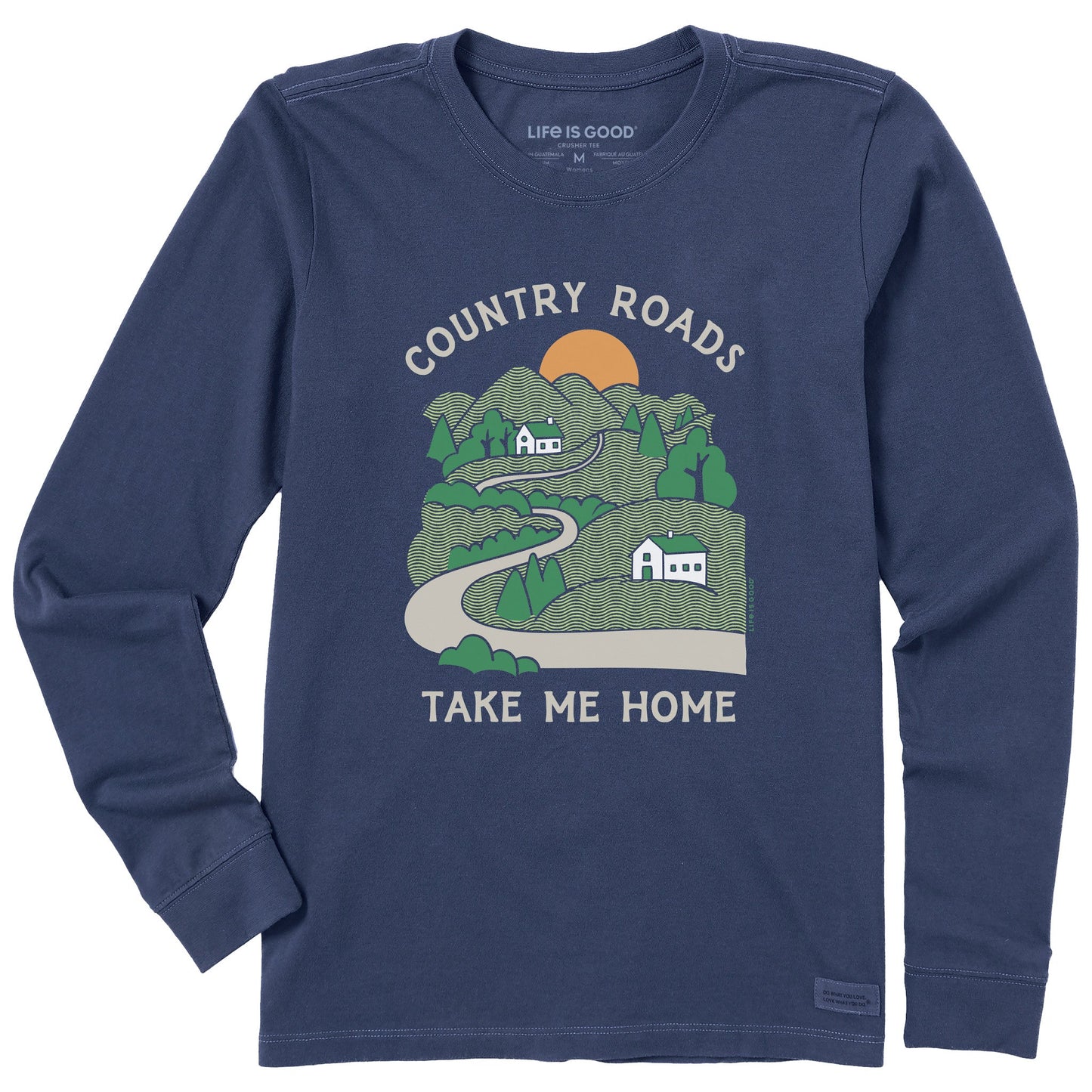 Women's Country Roads Take Me Home Long Sleeve Crusher Tee