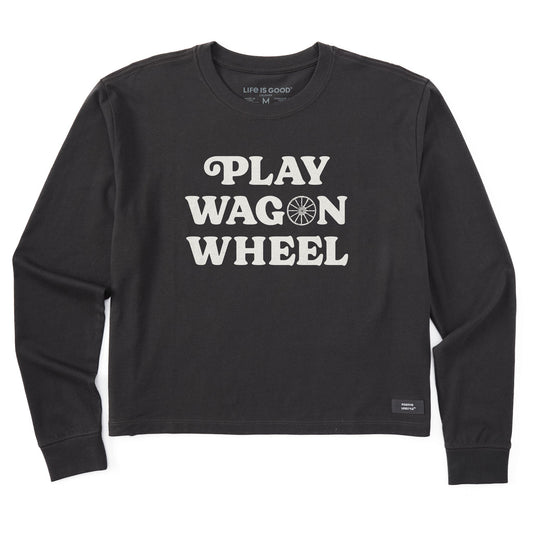 Women's Play Wagon Wheel Long Sleeve Crusher Boxy Tee