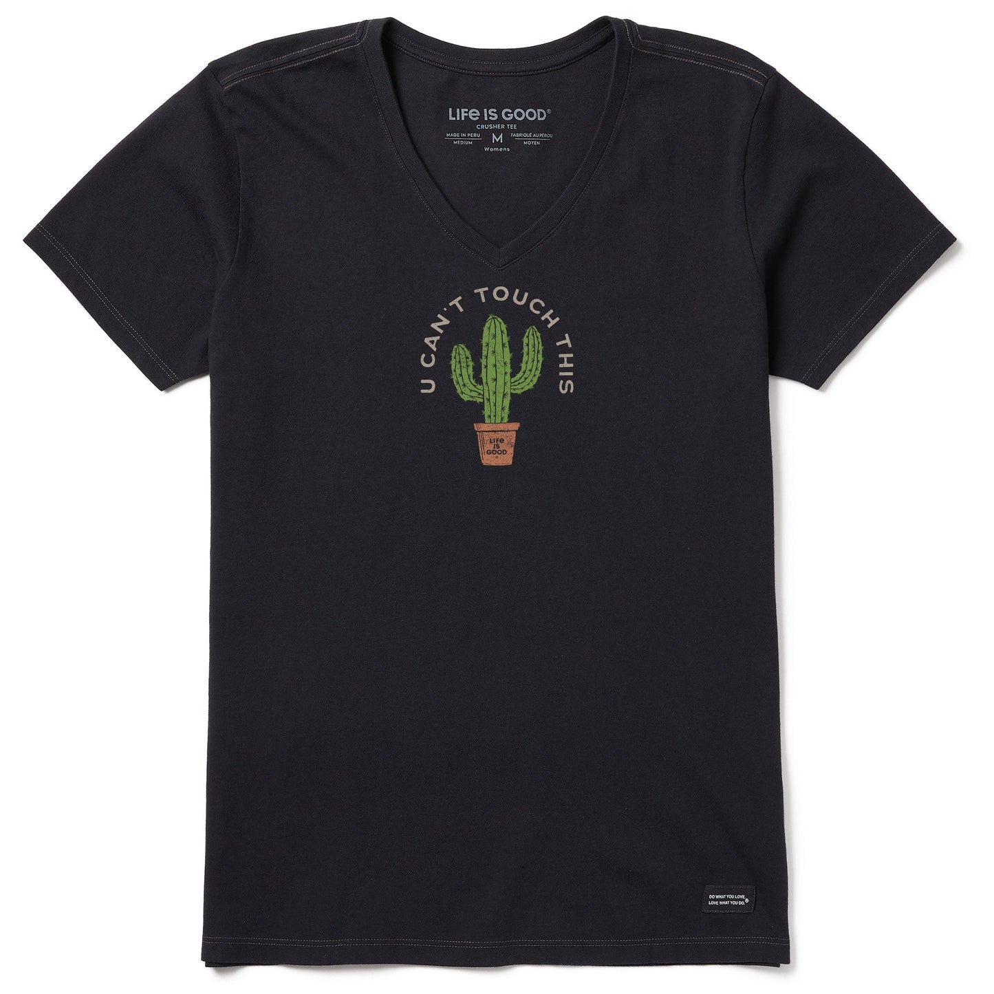 Women's U Can't Touch This Cactus Short Sleeve Crusher Vee