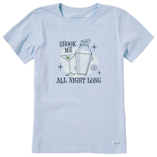 Women's Shook Me All Night Long Cocktail Short Sleeve Crusher Tee