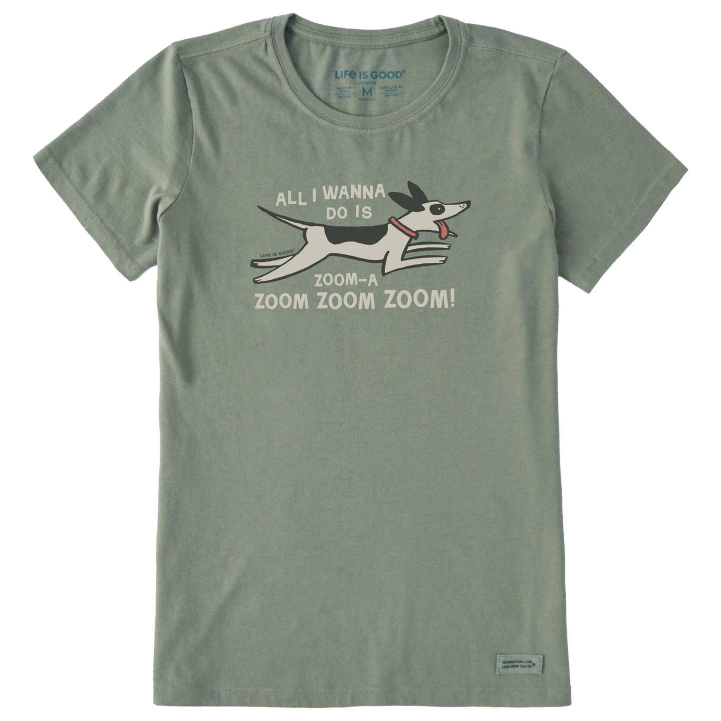 Women's Zoom Zoom Dog Short Sleeve Crusher Tee
