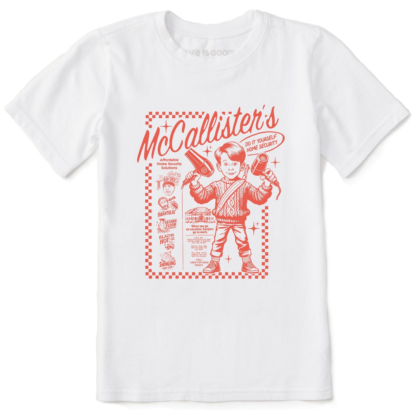 Kids McCallister's DIY Home Security Short Sleeve Crusher Tee