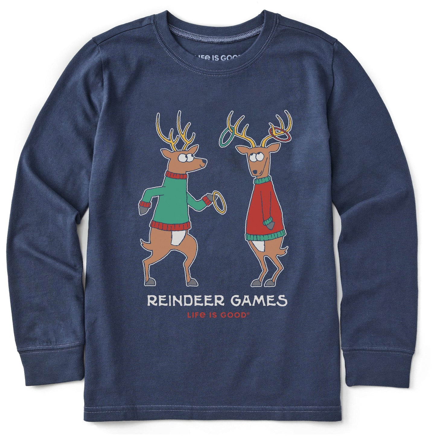 Kids Reindeer Games Ring Toss Long Sleeve Crusher Tee