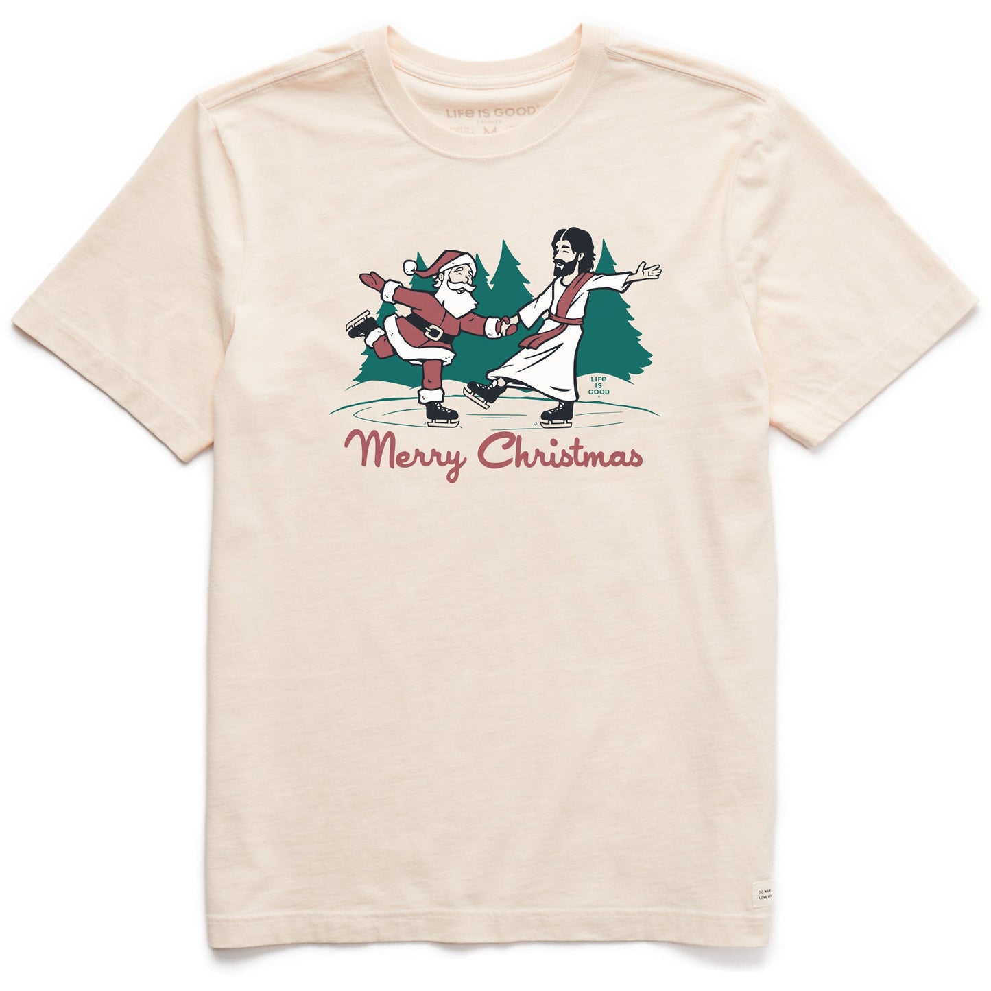 Men's Merry Christmas Skaters Short Sleeve Crusher Tee