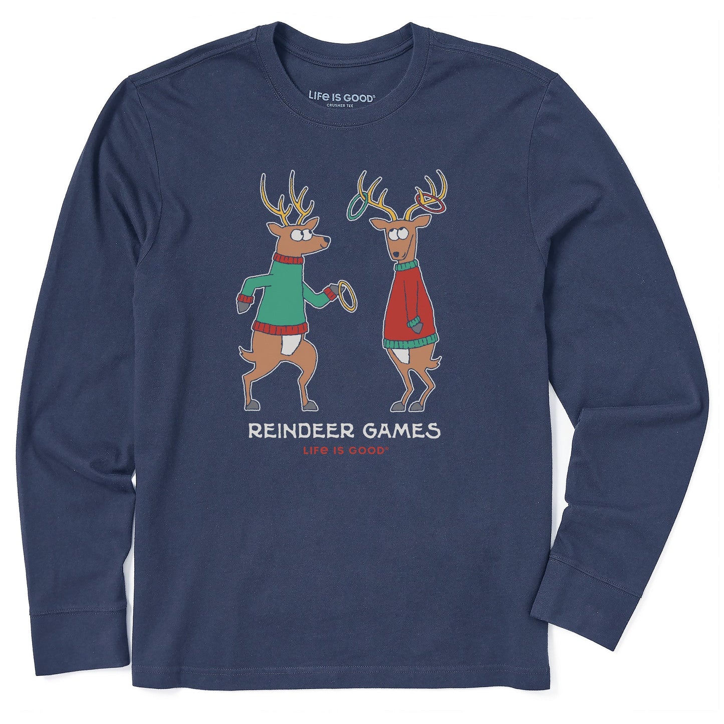 Men's Reindeer Games Ring Toss Long Sleeve Crusher Tee