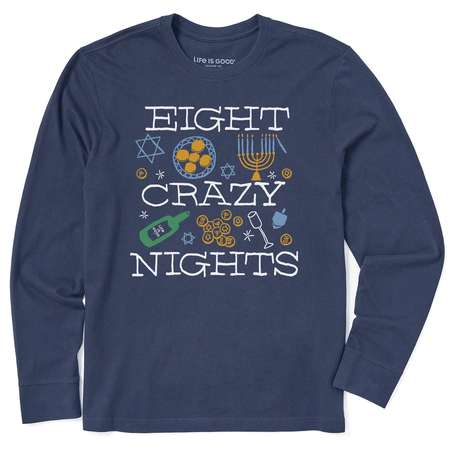 Men's Eight Crazy Nights Long Sleeve Crusher Tee