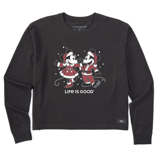 Women's Santa Willie Dancers Long Sleeve Crusher Boxy Tee