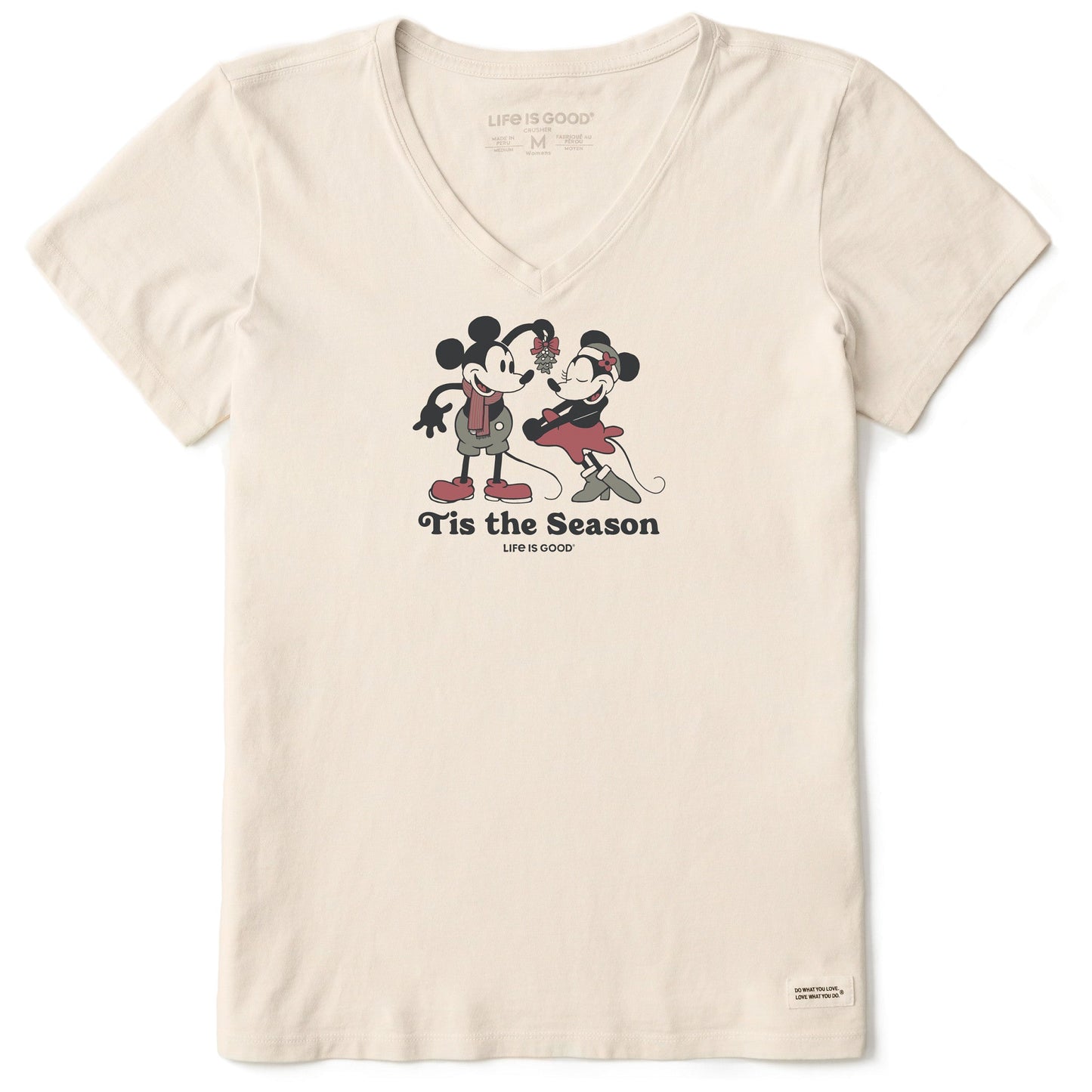 Women's Tis The Season Willie Mistletoe Short Sleeve Crusher Vee