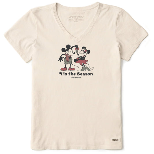 Women's Tis The Season Willie Mistletoe Short Sleeve Crusher Vee