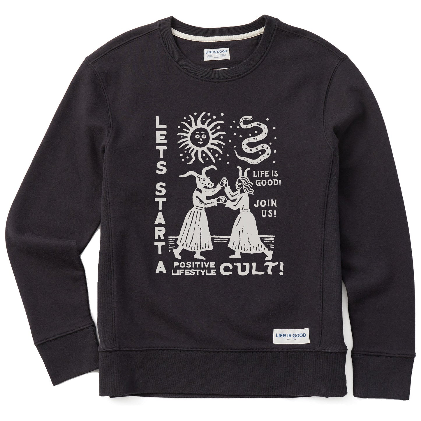 Women's Let's Start a Cult Simply True Fleece Crew