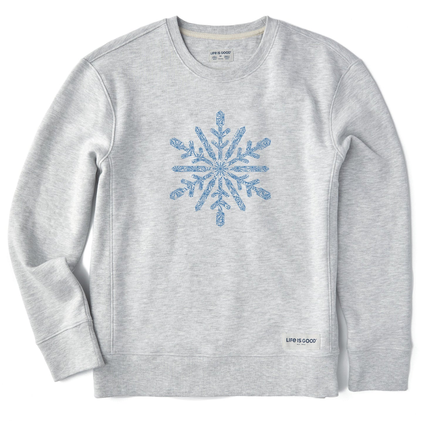 Women's Contrast Snowflake Simply True Crew