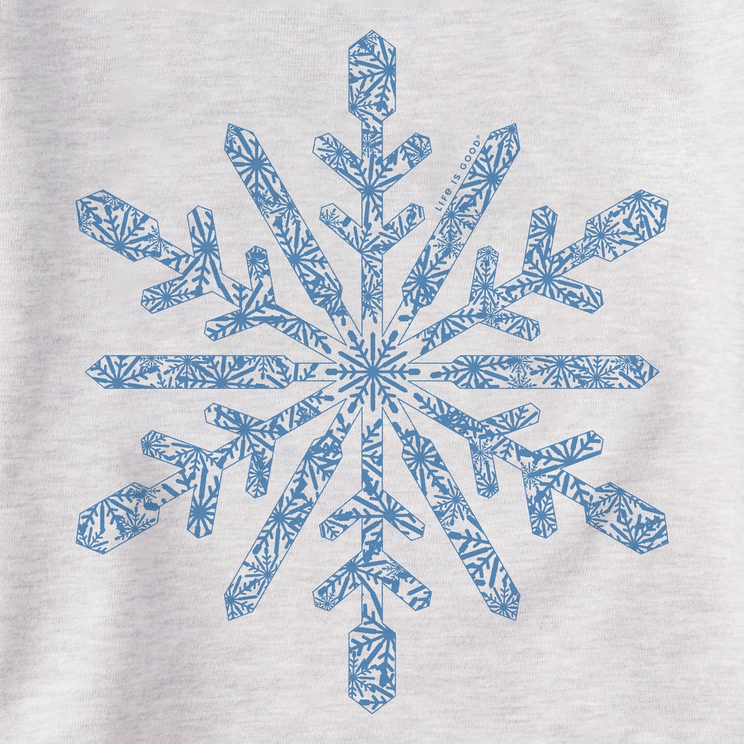 Women's Contrast Snowflake Simply True Crew