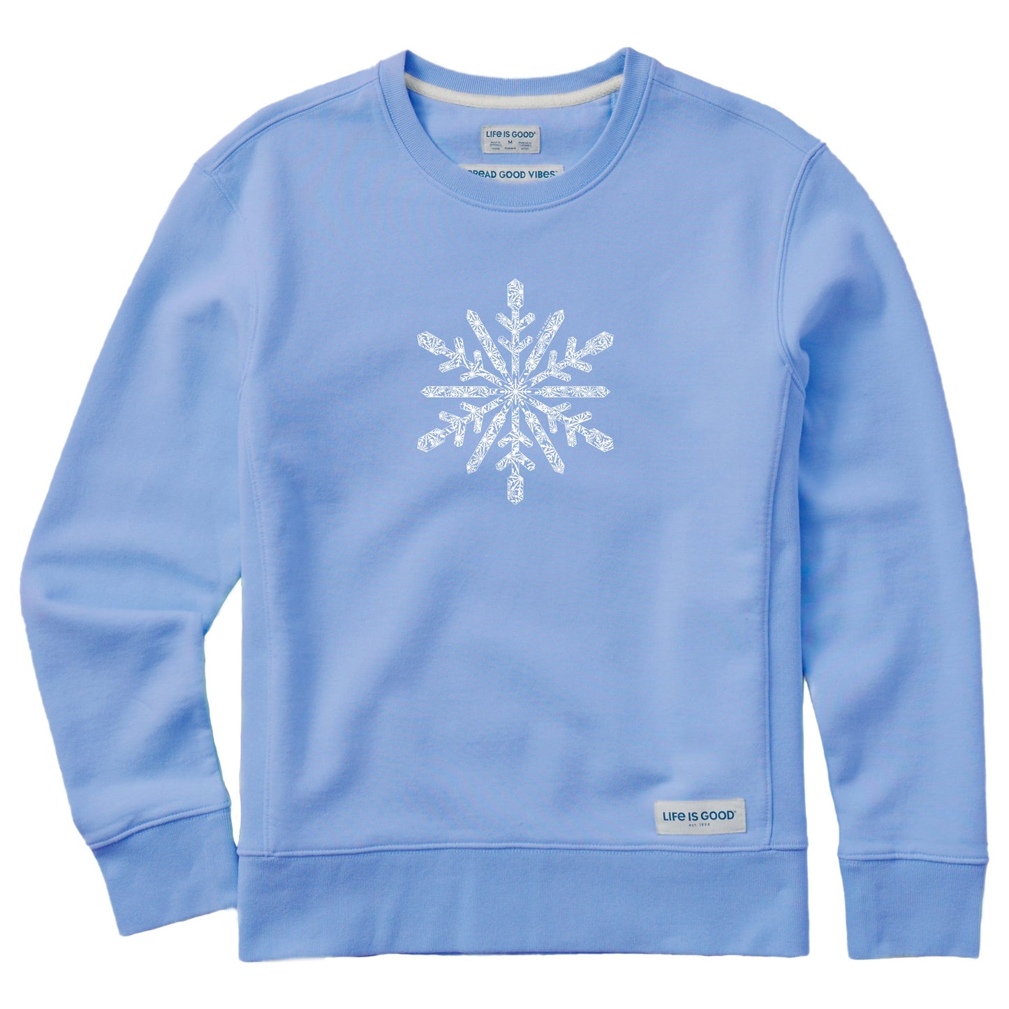 Women's Contrast Snowflake Simply True Crew