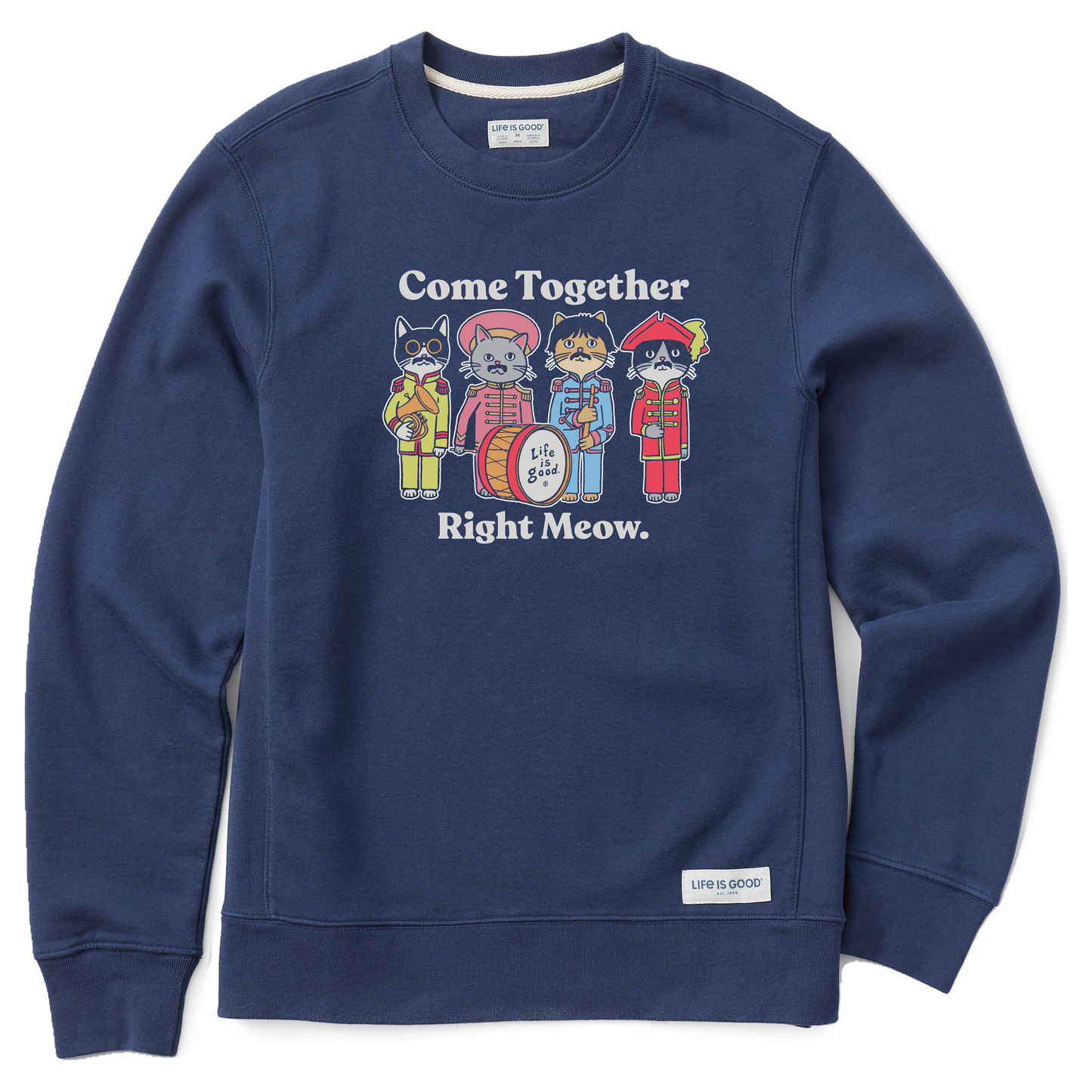 Men's Come Together Right Meow Simply True Fleece Crew