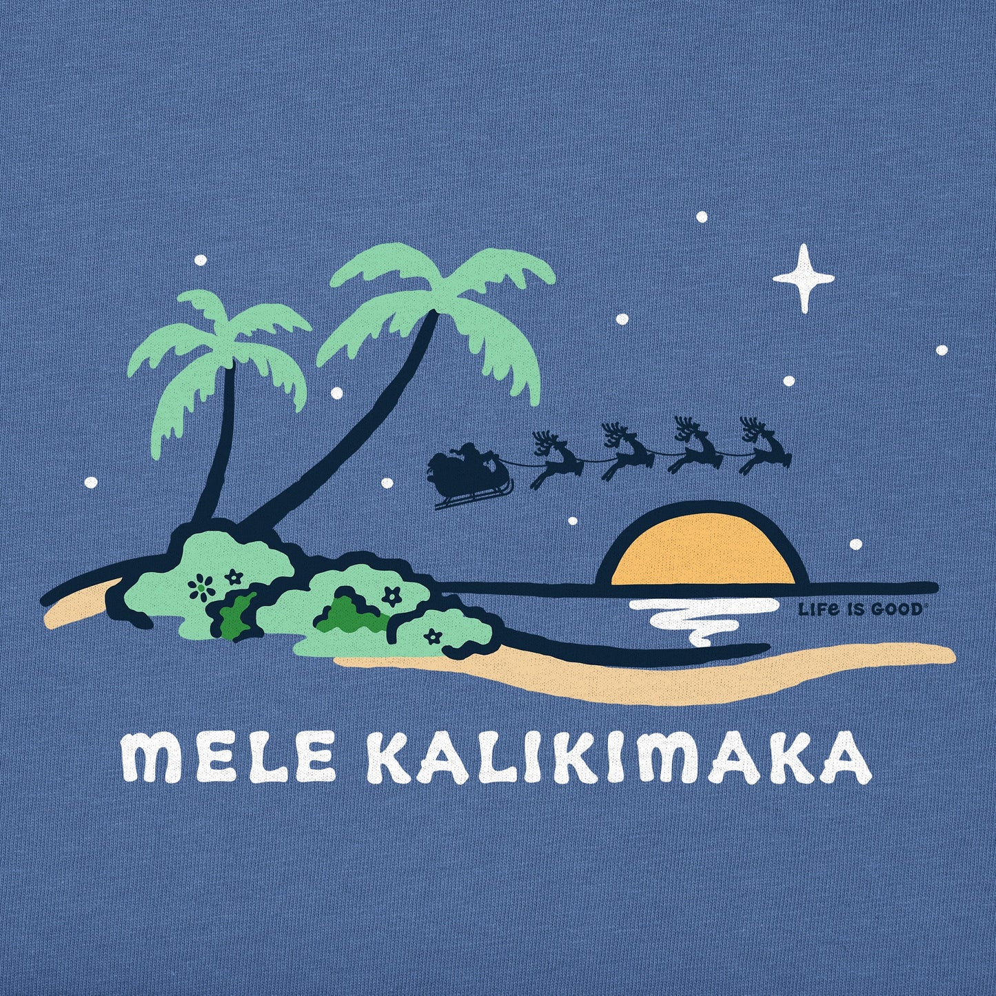 Men's Mele Kalikimaka Beach Long Sleeve Crusher Tee