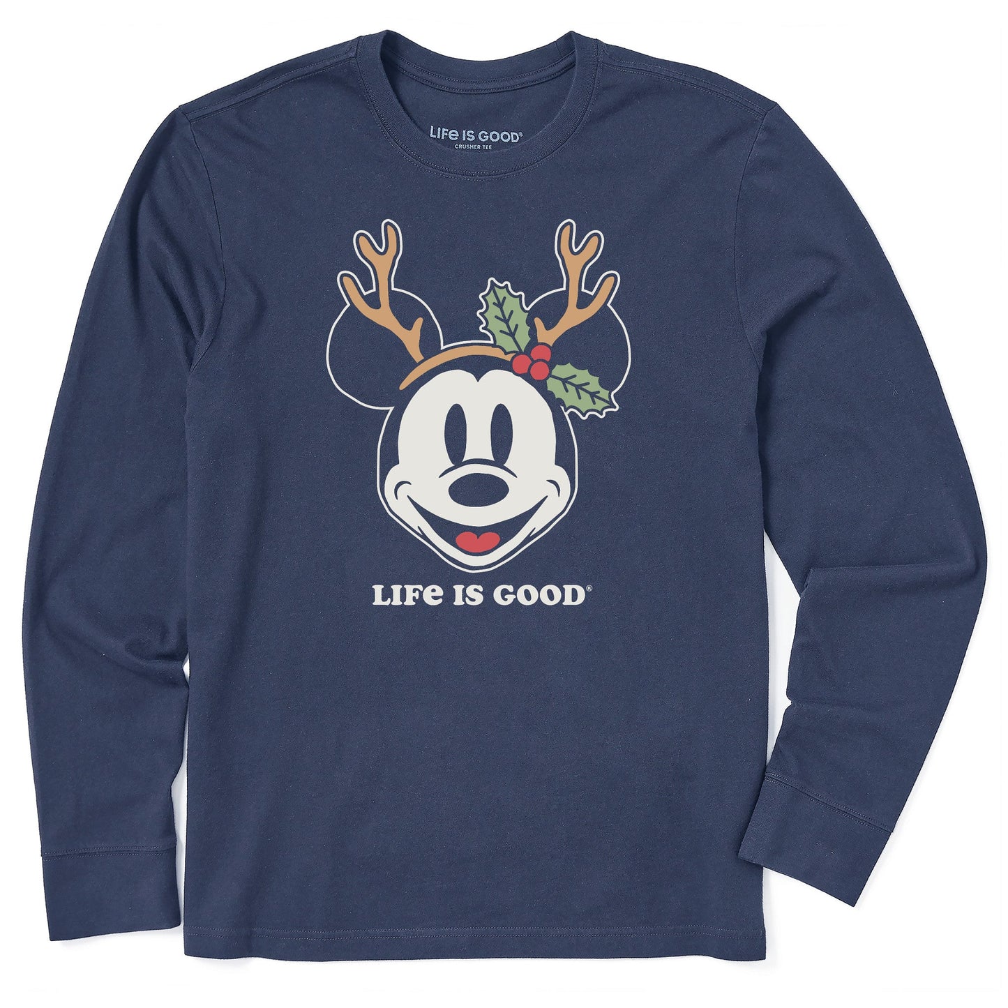Men's Willie Reindeer Ears Long Sleeve Crusher Tee