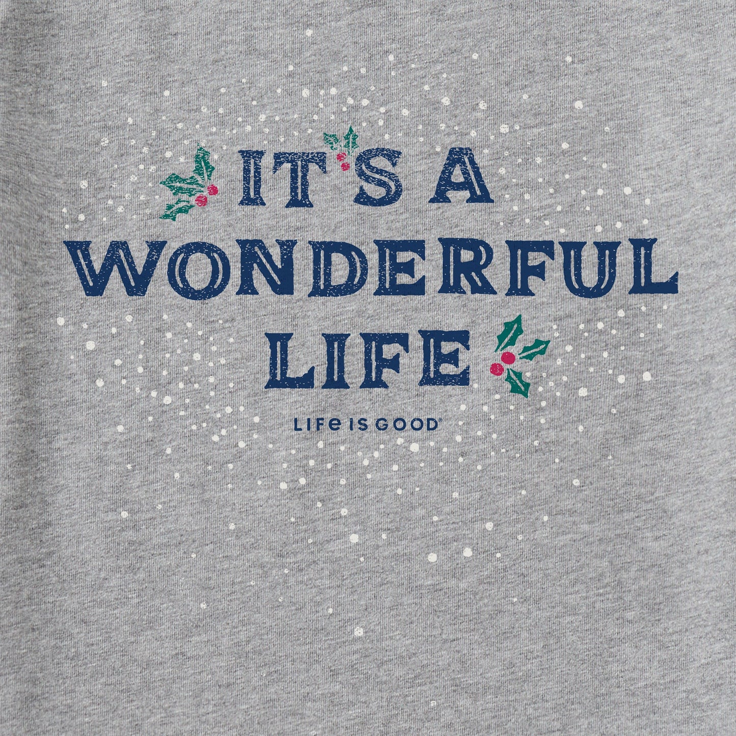 Women's Wordsmith It's a Wonderful Life Holly Long Sleeve Crusher Tee