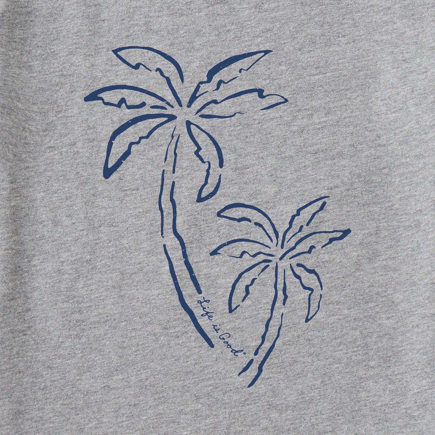 Men's Two Simple Palms Long Sleeve Crusher Tee