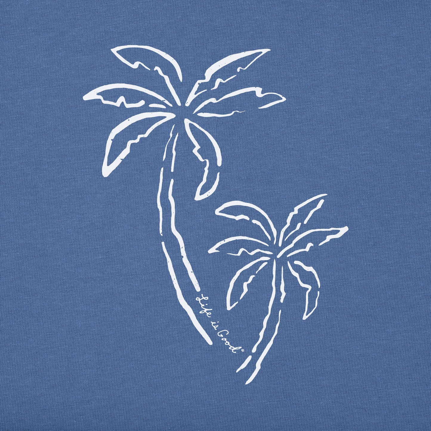 Men's Two Simple Palms Long Sleeve Crusher Tee