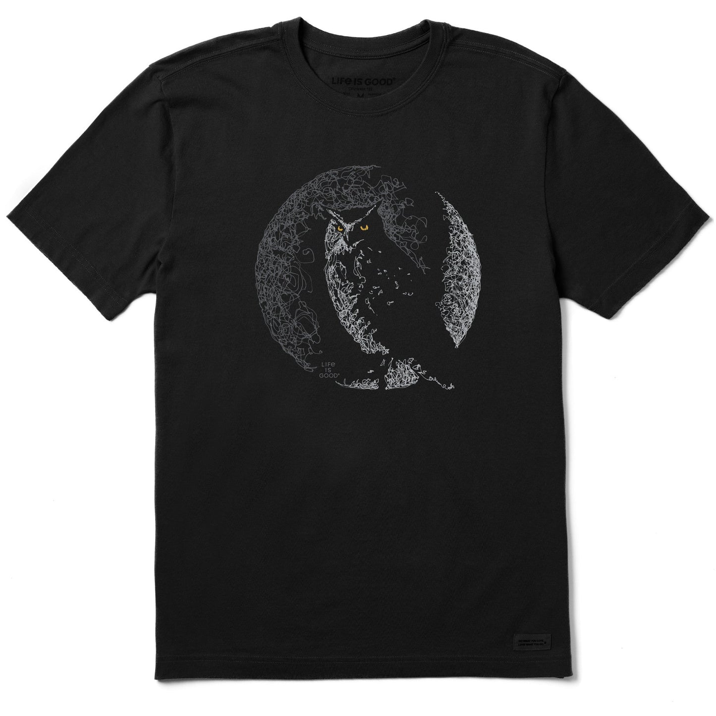 Men's Crescent Owl Short Sleeve Crusher Tee