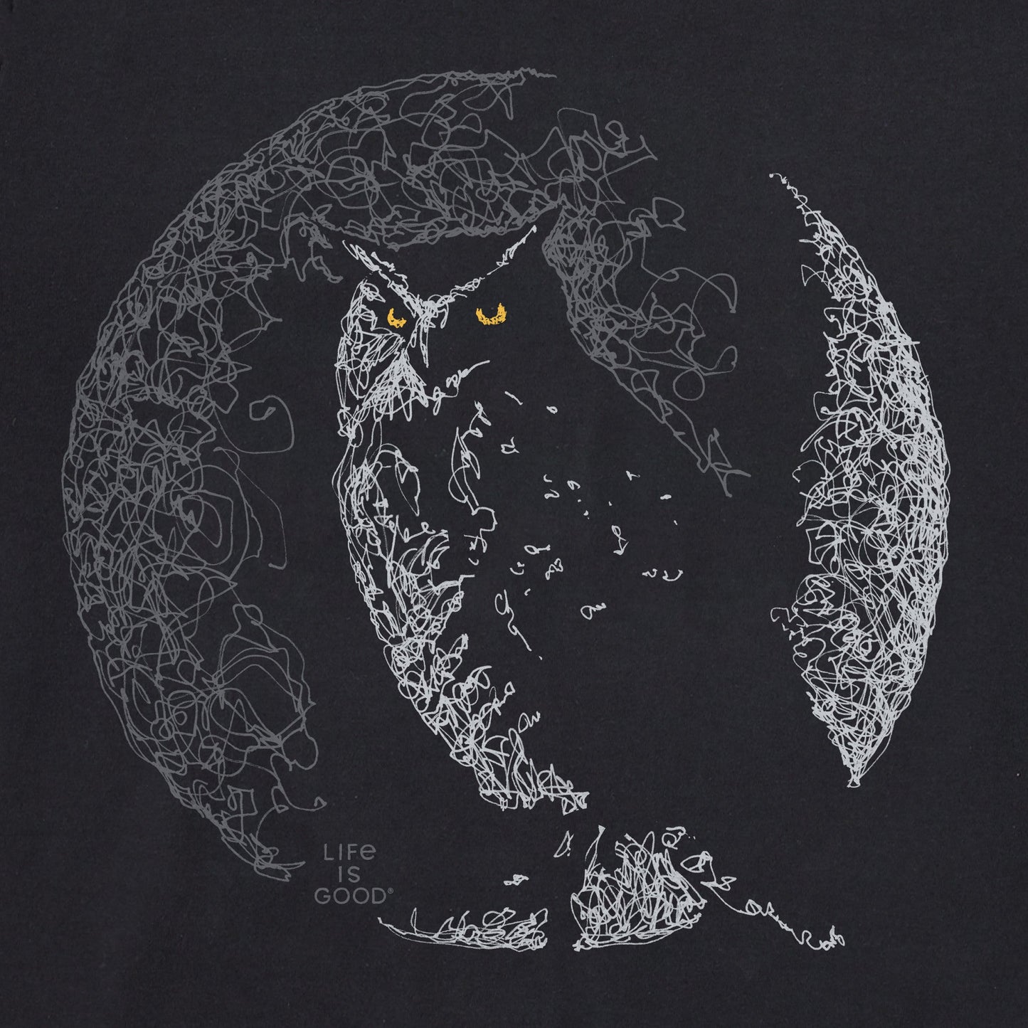 Men's Crescent Owl Short Sleeve Crusher Tee