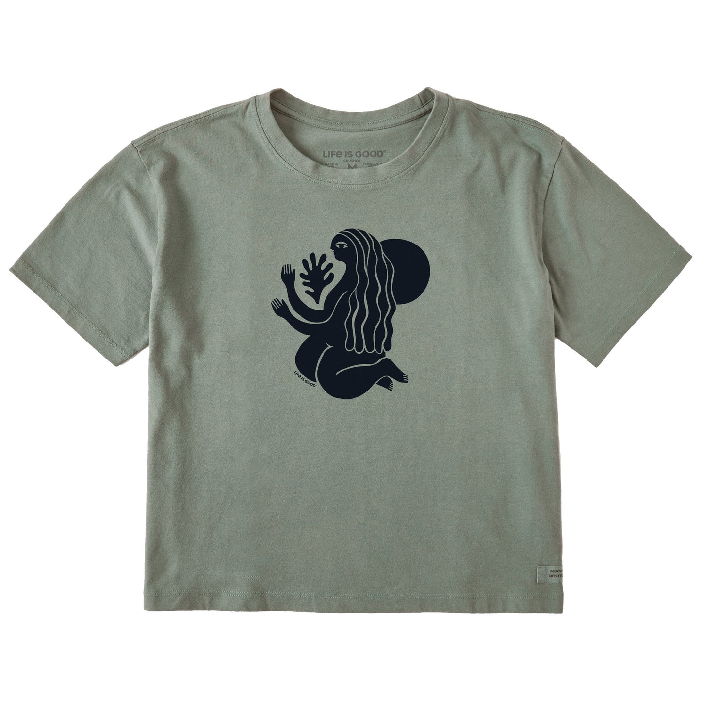 Women's A Woman and Her Plant Short Sleeve Crusher Boxy Tee