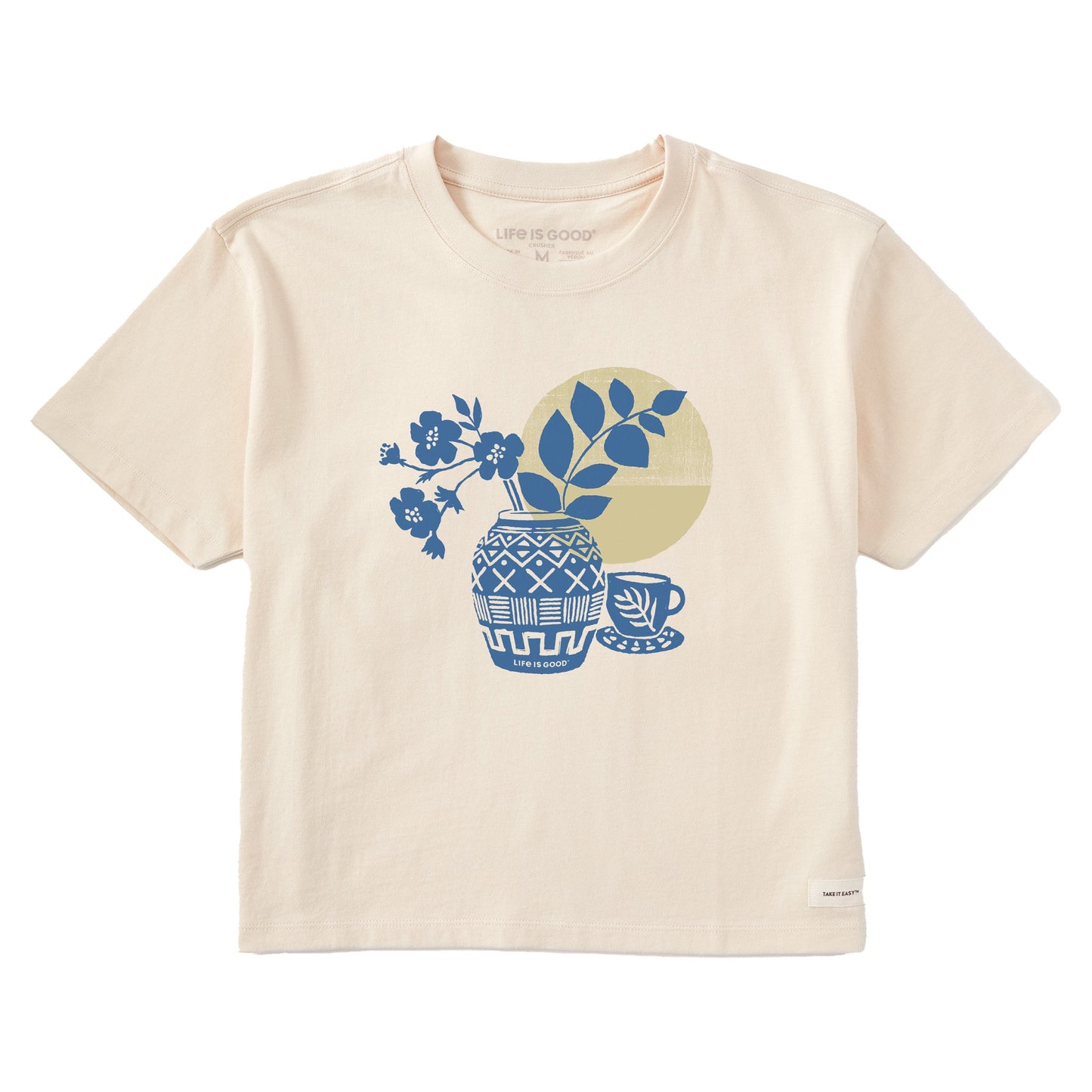 Women's Grecian Still Life Short Sleeve Crusher Boxy Tee