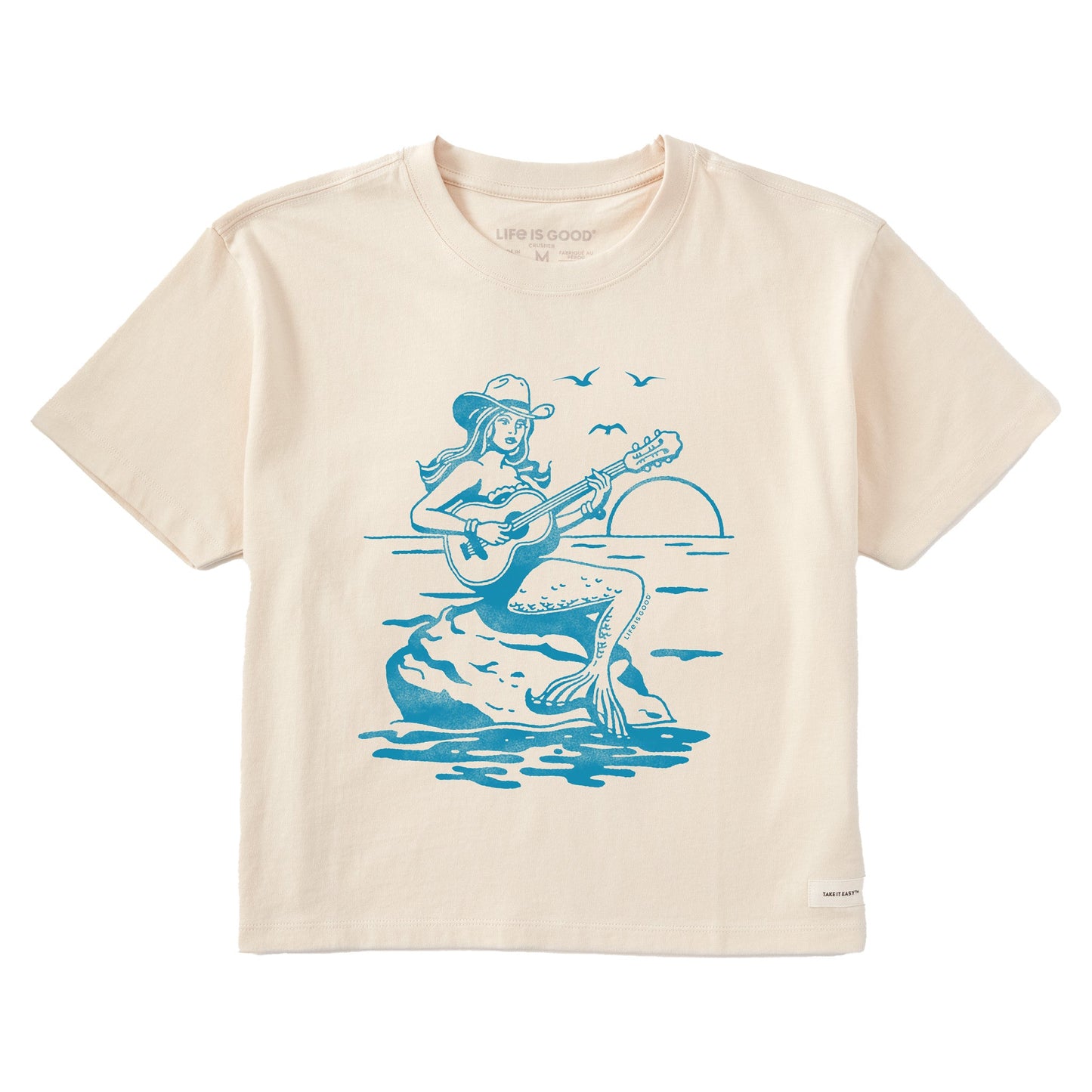 Women's Cowgirl Mermaid Short Sleeve Crusher Boxy Tee