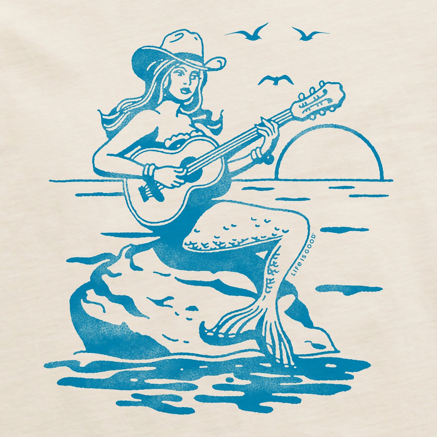 Women's Cowgirl Mermaid Short Sleeve Crusher Boxy Tee