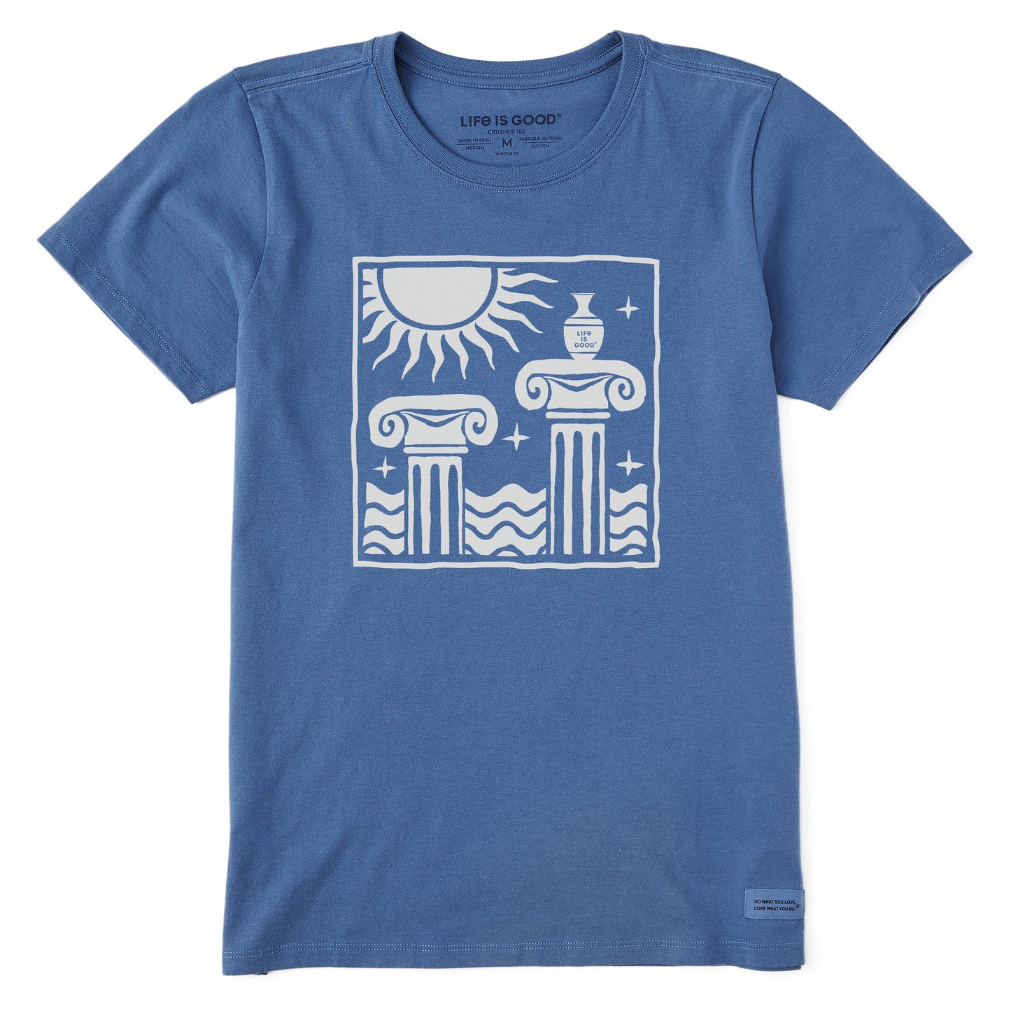 Women's Grecian Columns Short Sleeve Crusher Tee