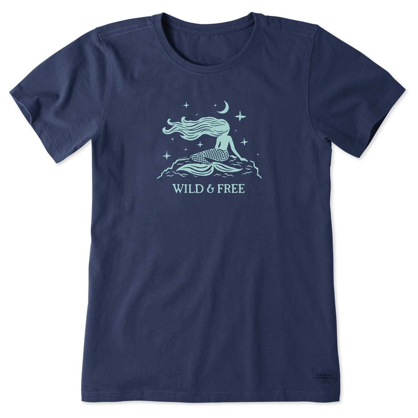 Women's Wild and Free Mermaid Short Sleeve Crusher Tee
