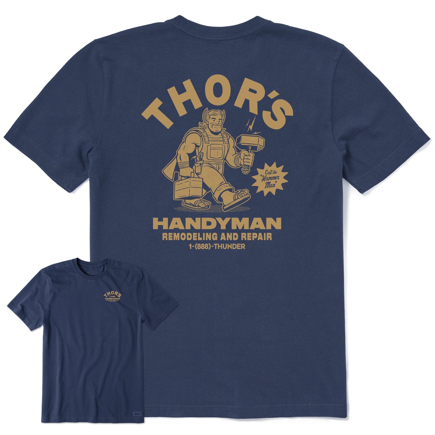 Men's Thor's Handyman Service Short Sleeve Crusher Tee