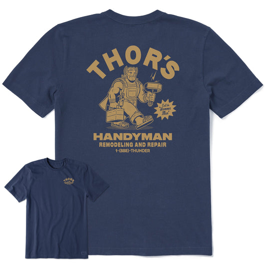 Men's Thor's Handyman Service Short Sleeve Crusher Tee