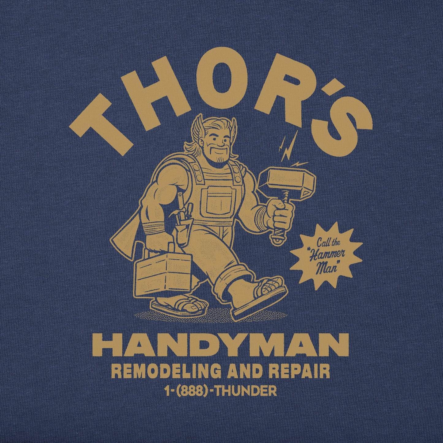 Men's Thor's Handyman Service Short Sleeve Crusher Tee