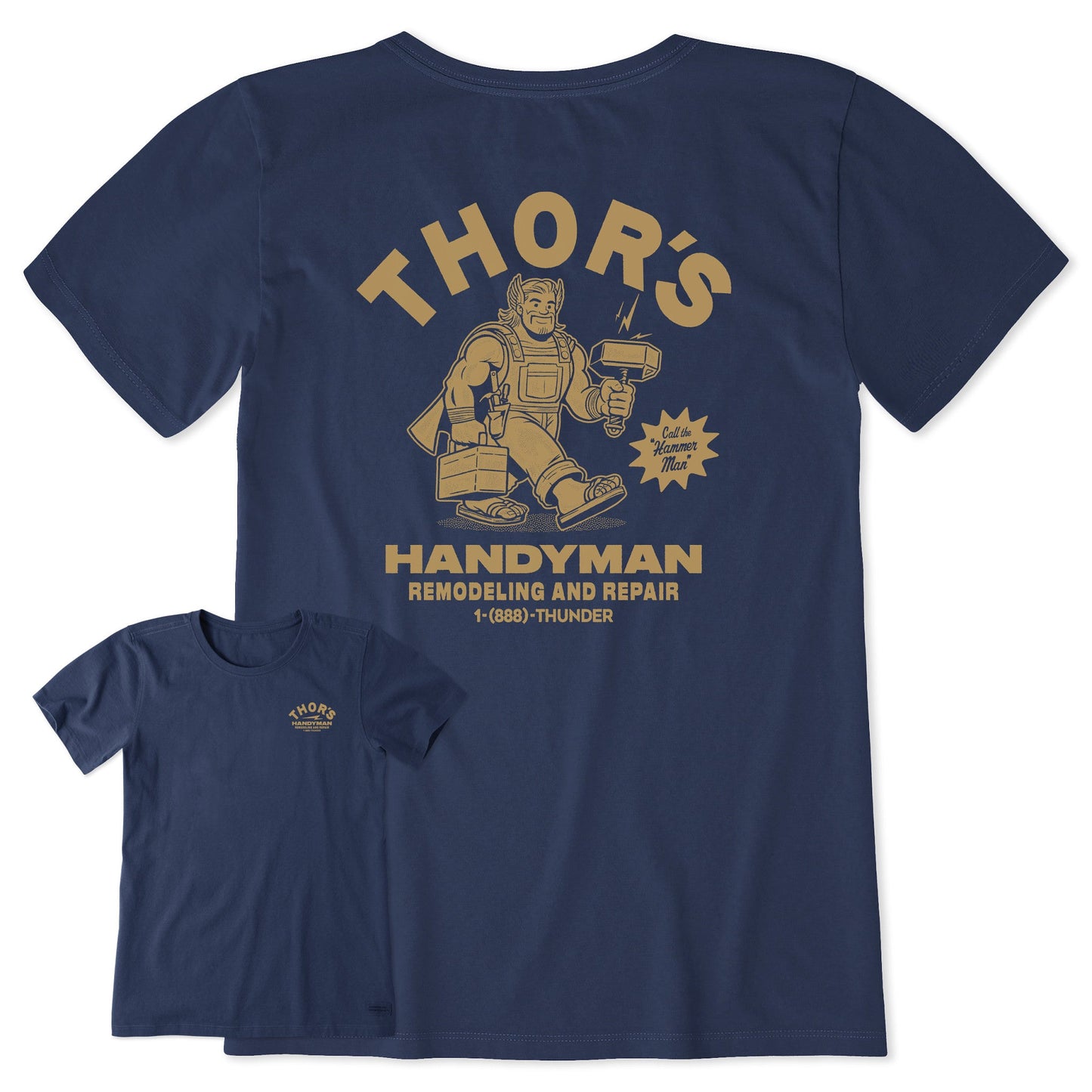 Women's Thor's Handyman Service Short Sleeve Crusher Tee