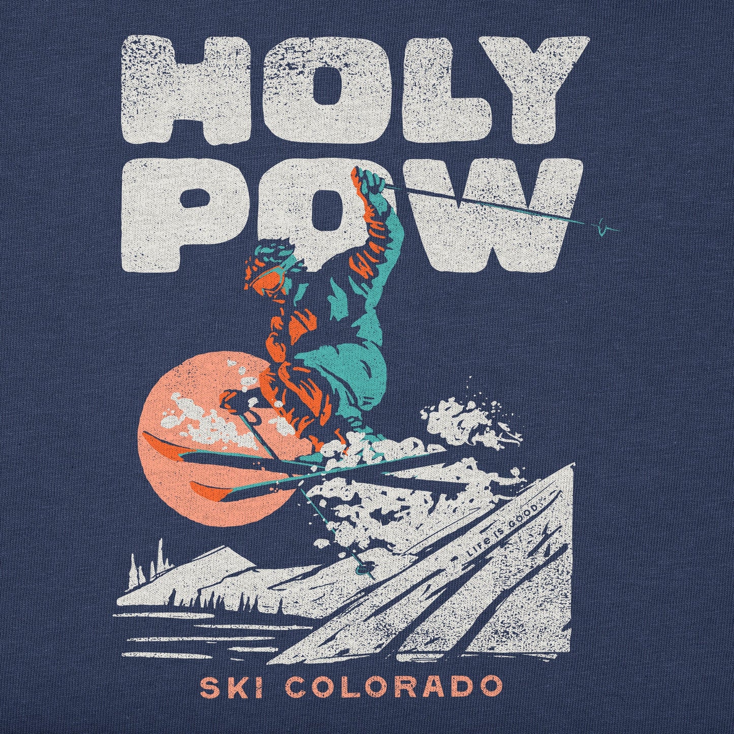 Kids Holy Pow Ski Colorado Long Sleeve Crusher Tee