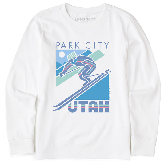 Kids Park City Utah Long Sleeve Crusher Tee