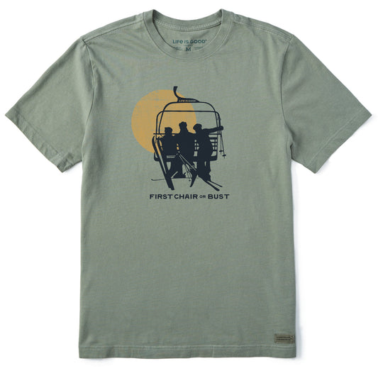 Men's First Chair or Bust Short Sleeve Crusher Tee