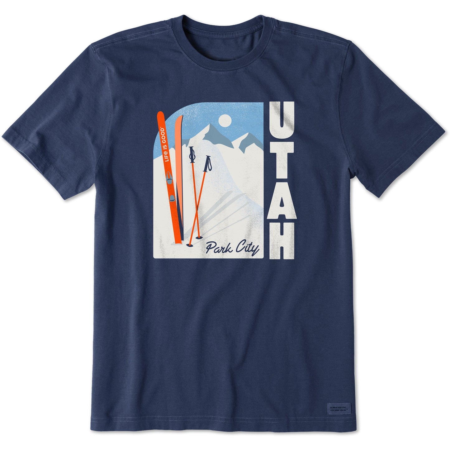 Men's Park City Utah Skis Short Sleeve Crusher Tee