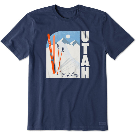 Men's Park City Utah Skis Short Sleeve Crusher Tee
