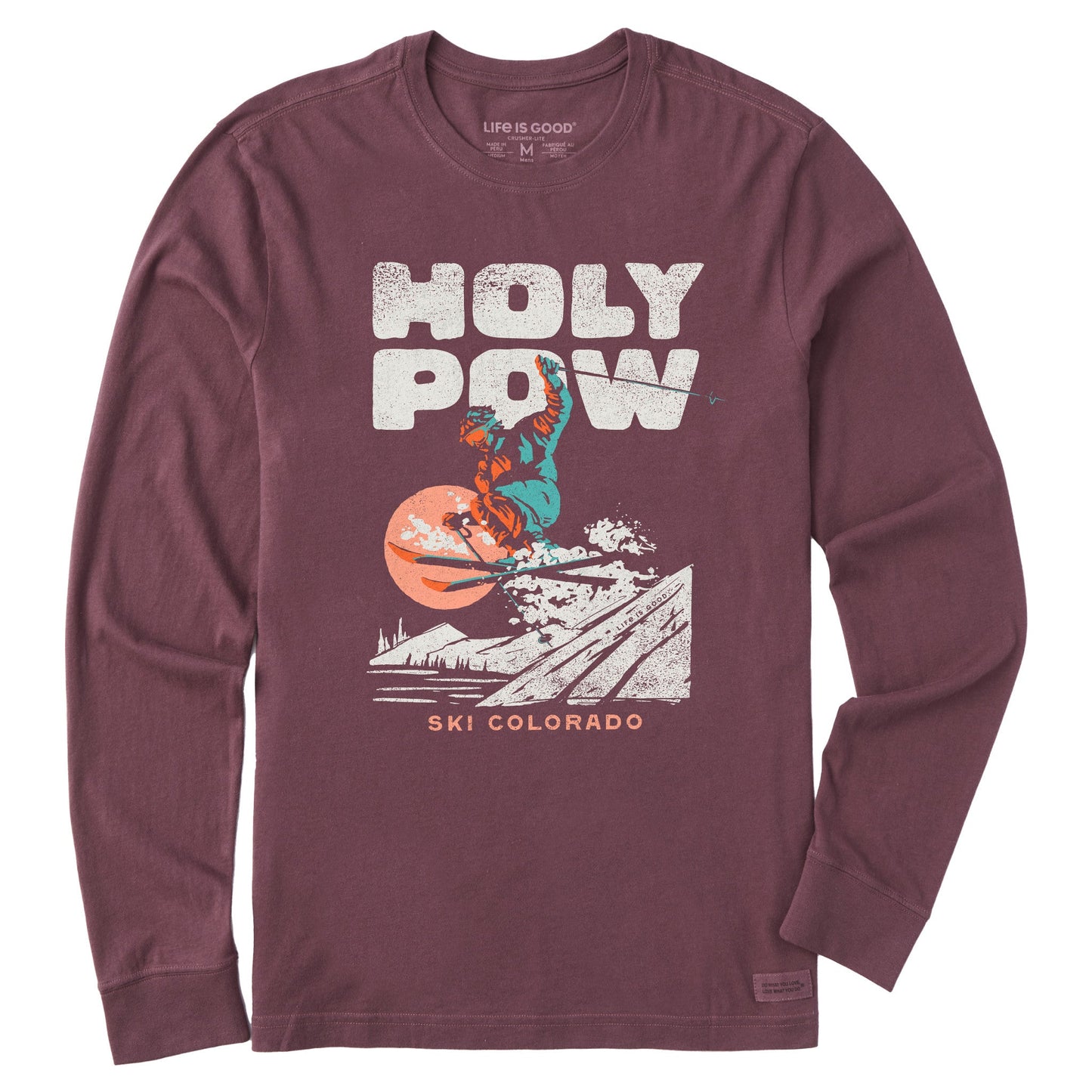 Men's Holy Pow Ski Colorado Long Sleeve Crusher Tee