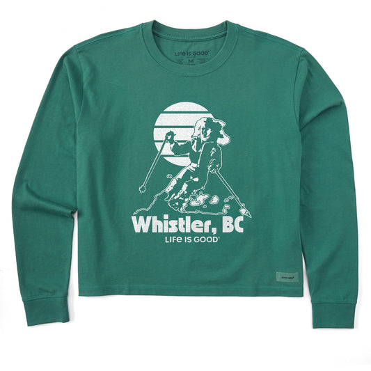 Women's Whistler BC Skier Long Sleeve Crusher Boxy Tee