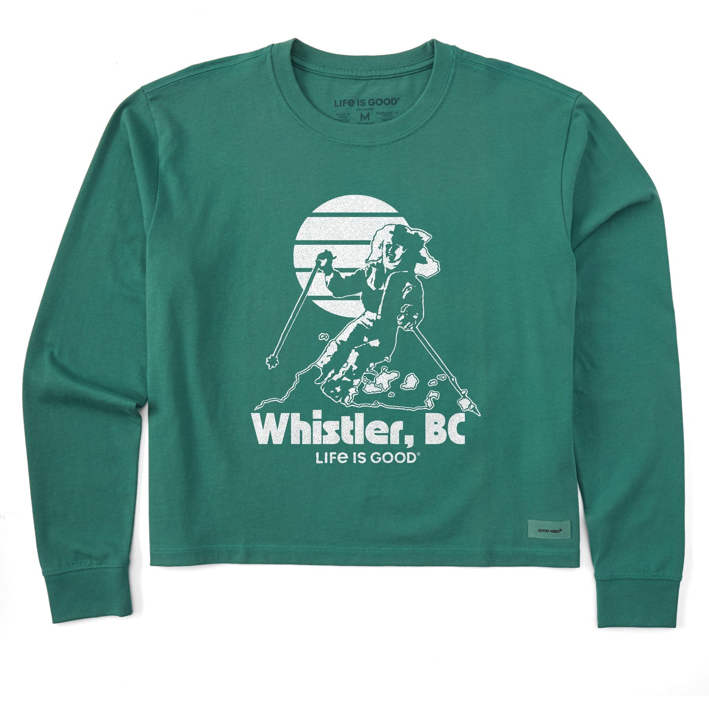 Women's Whistler BC Skier Long Sleeve Crusher Boxy Tee