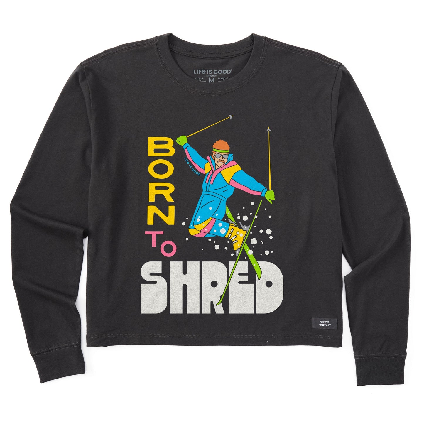 Women's Born to Shred Long Sleeve Crusher Boxy Tee