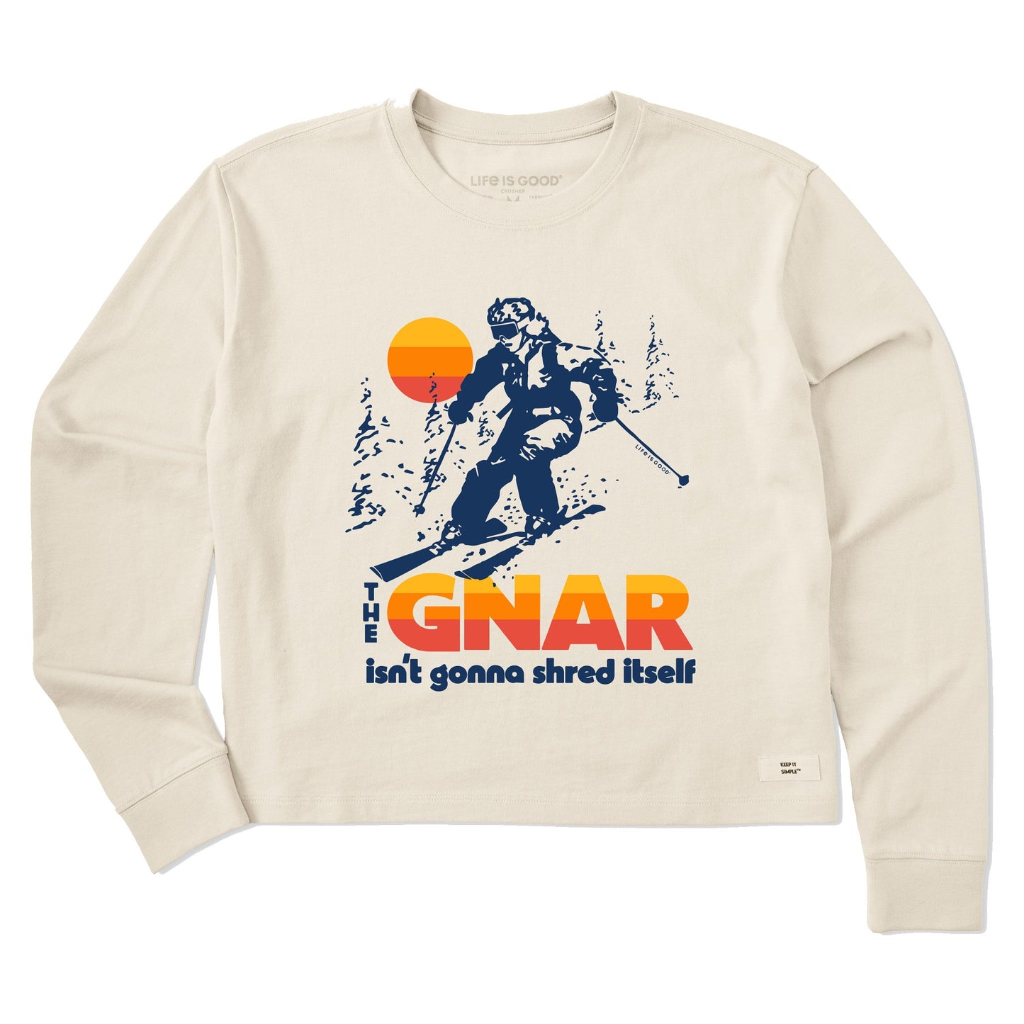 Women's The Gnar Isn't Gonna Shred Itself Long Sleeve Crusher Boxy Tee